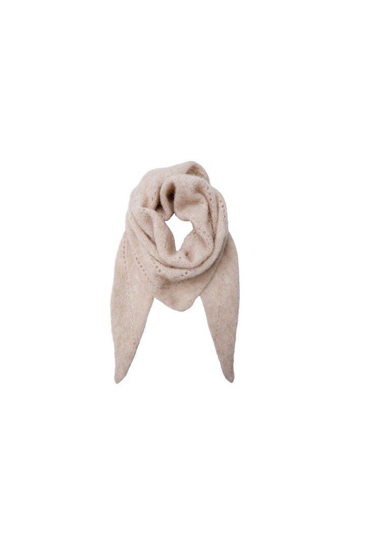 Black Colour - Bcdell Knitted Mini Scarf 208327 - Natural