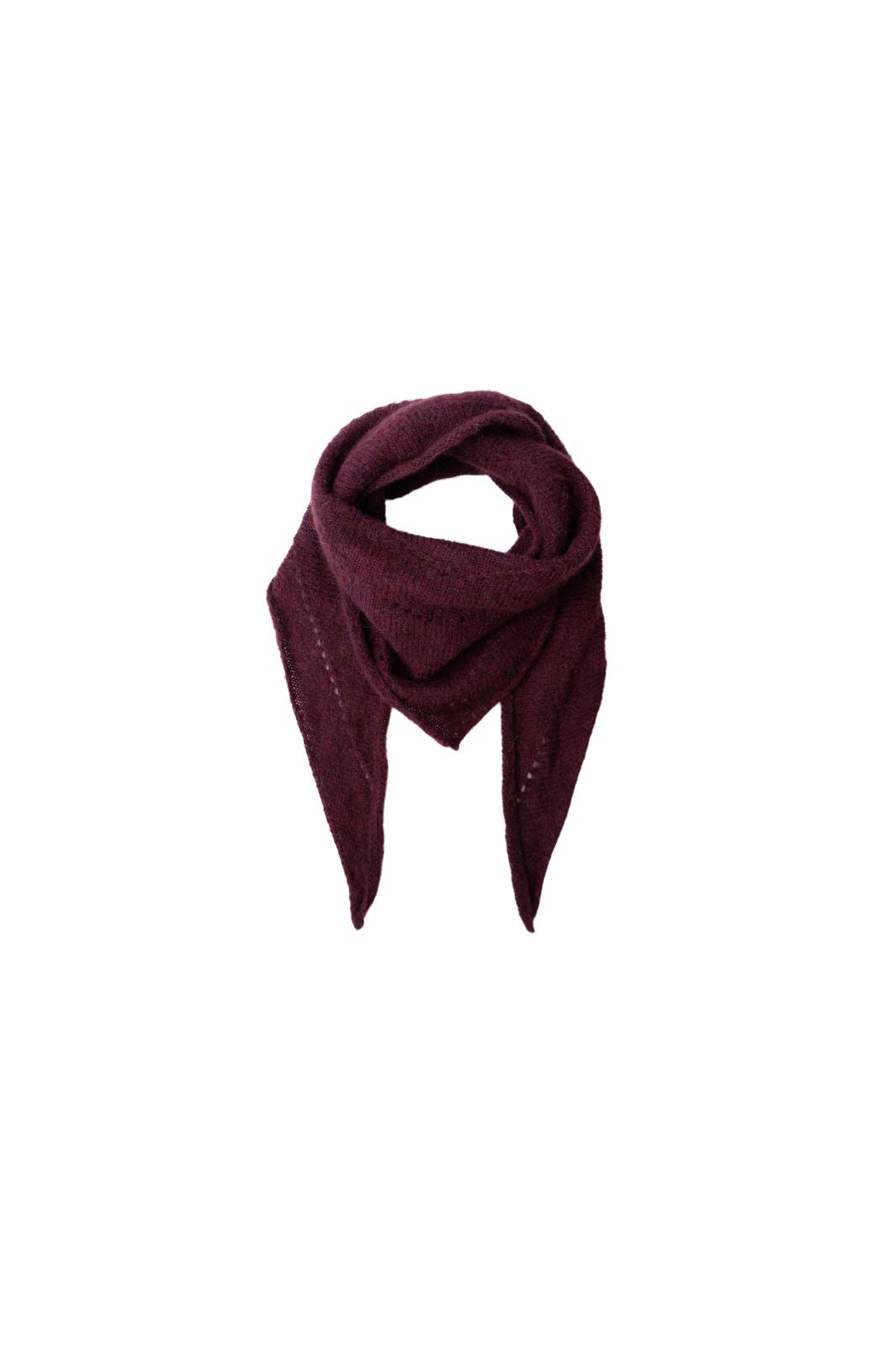 Black Colour - Bcdell Knitted Mini Scarf 208327 - Plum