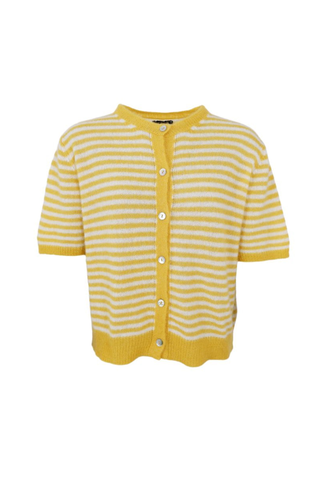 Black Colour - Bcdell Striped Ss Cardigan 1256 - Sun