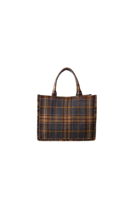 Black Colour - Bcdex Bag 9329 - Grey Check
