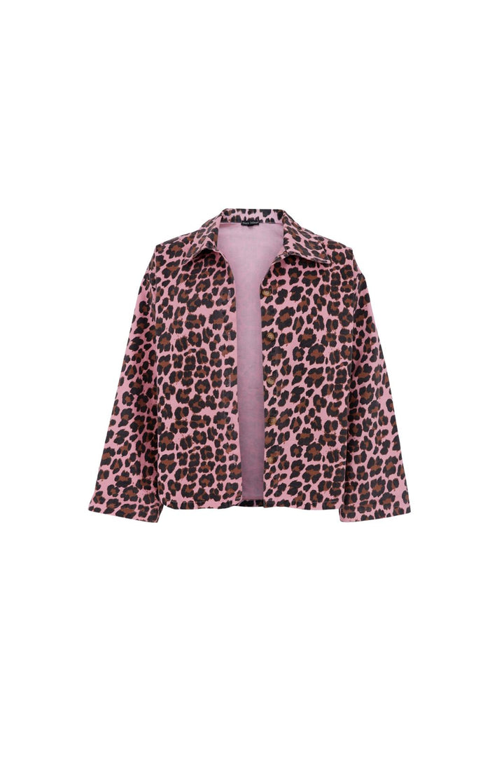 Black Colour - Bcellie Shirt Jacket 41101 - Pink Leo