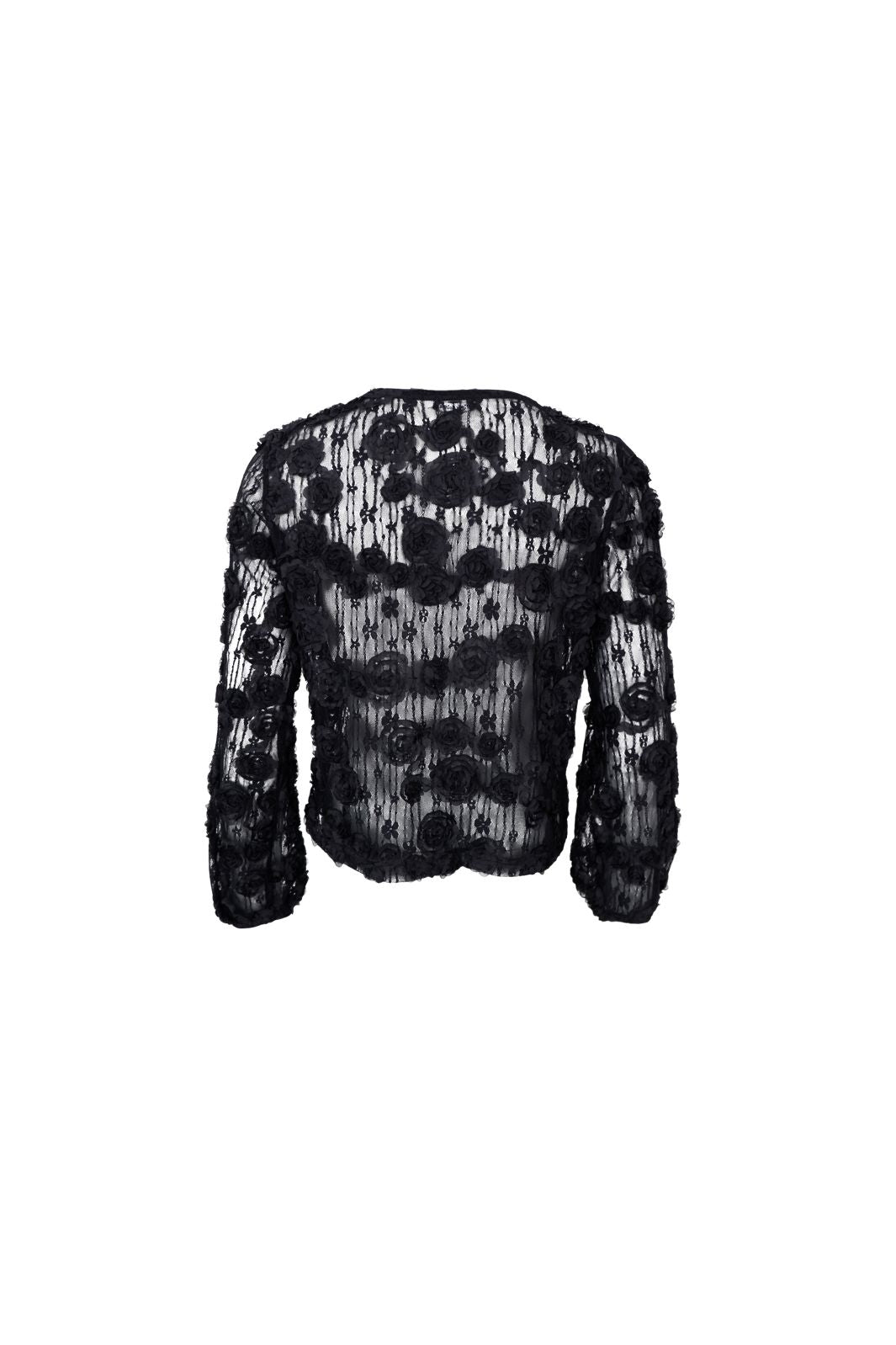Black Colour - Bcelloise Flower Patch Blouse 41281 - Black