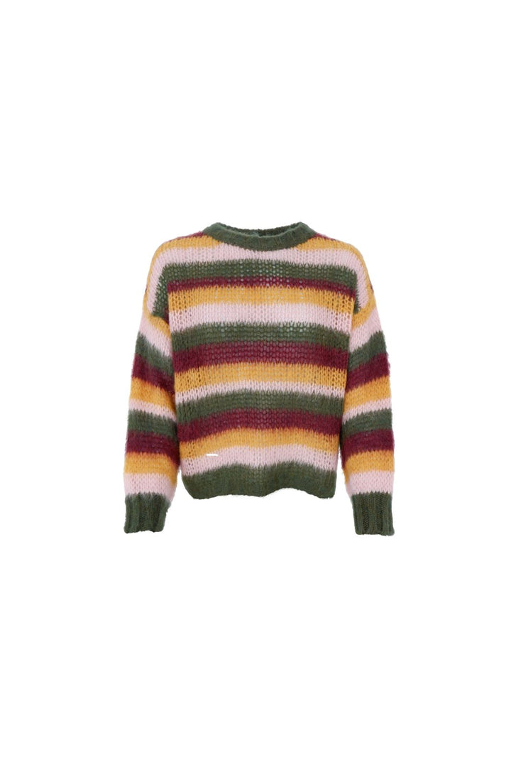 Black Colour - Bcelsa Striped Jumper 1266 - Army