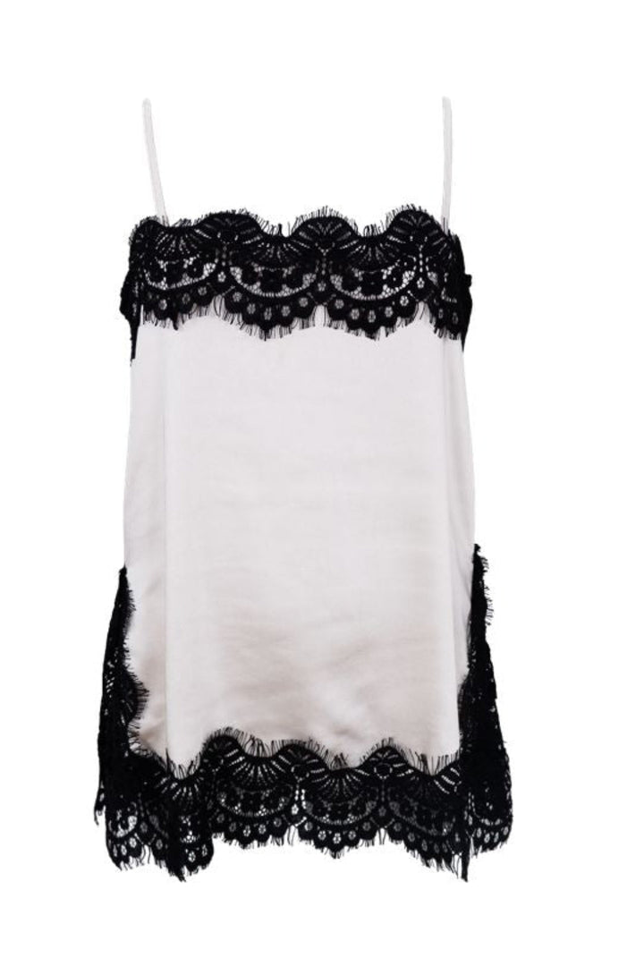 Black Colour - Bcevie Lace Strap Top 41046 - Shirts - Pearl