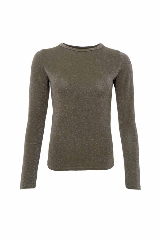 Black Colour - Bcfaye Lurex Blouse 3739 - Shirts - Hunter Green Bluser 