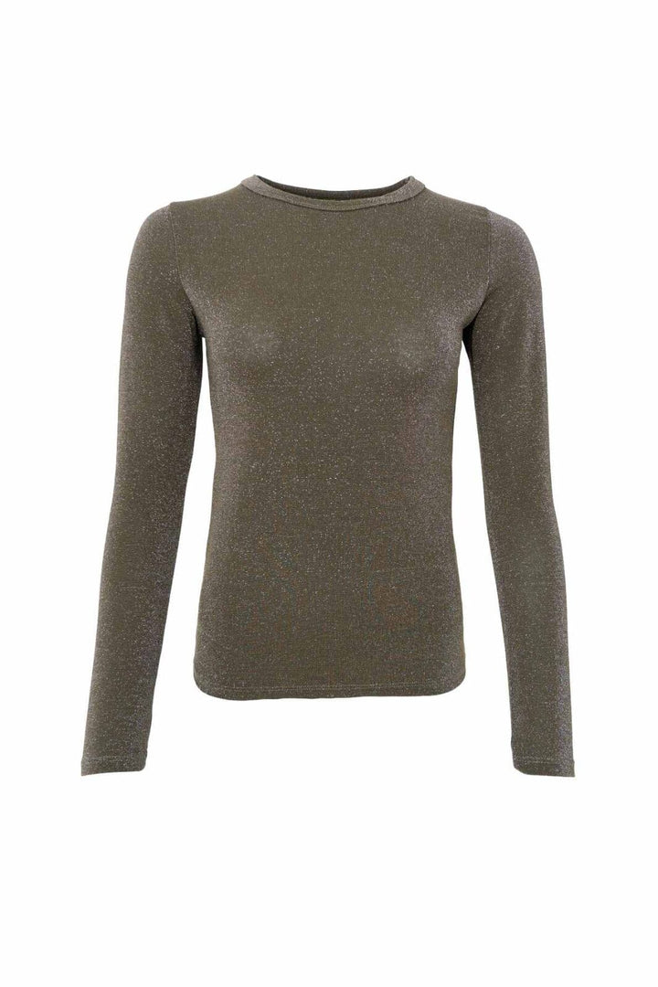 Black Colour - Bcfaye Lurex Blouse 3739 - Shirts - Hunter Green Bluser 