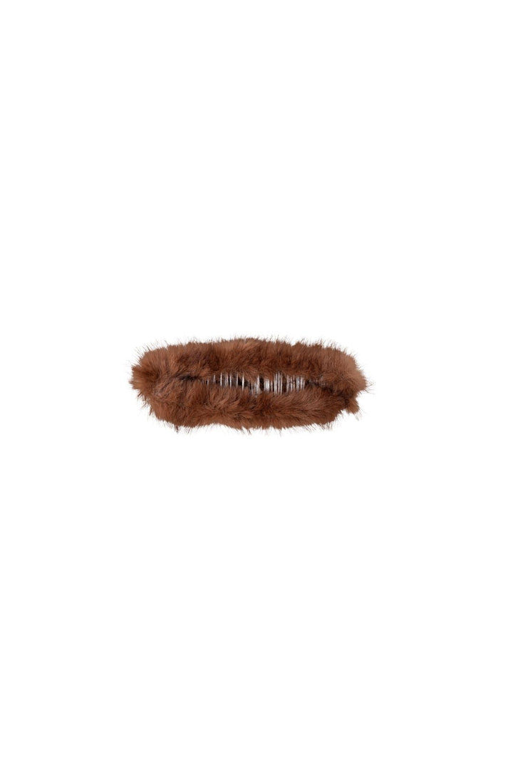 Black Colour - Bcfurry Hair Claw 6078 - Coffee