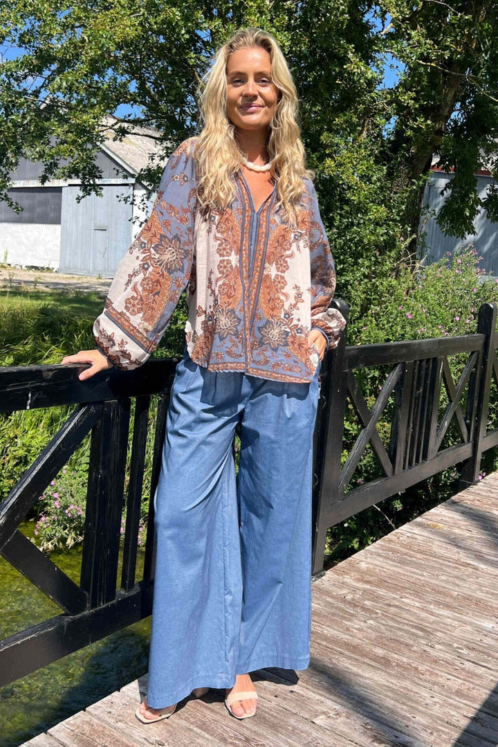Black Colour - Bcindigo Blouse 41000 - Blue Bluser 