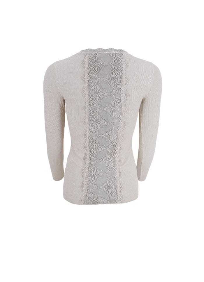 Black Colour - Bcivy Rib L/S Blouse - Ivory