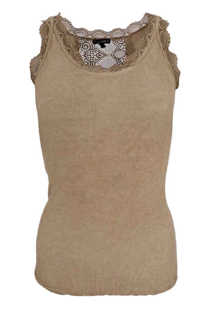 Black Colour - Bcivy Rib Top - Champagne