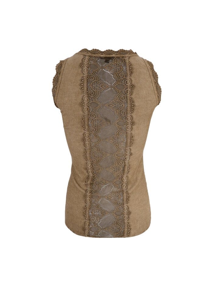 Black Colour - Bcivy Rib Top - Champagne