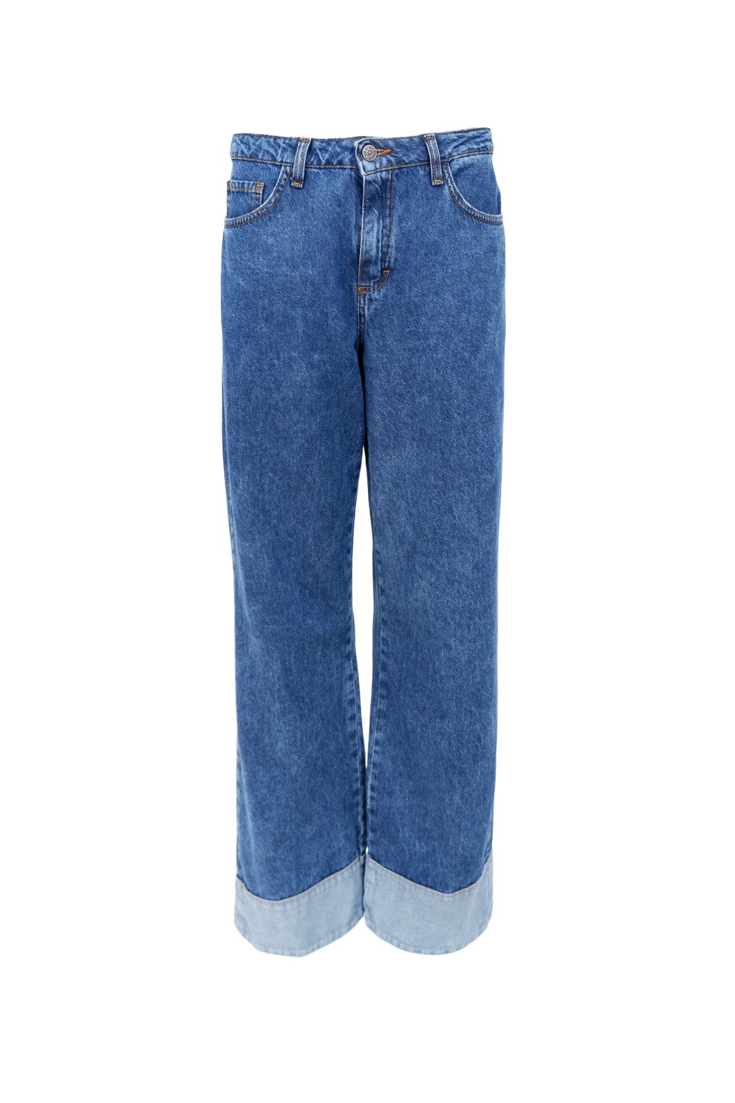 Black Colour - Bcizzy Denim Panel Pant 41076 - Mid Blue