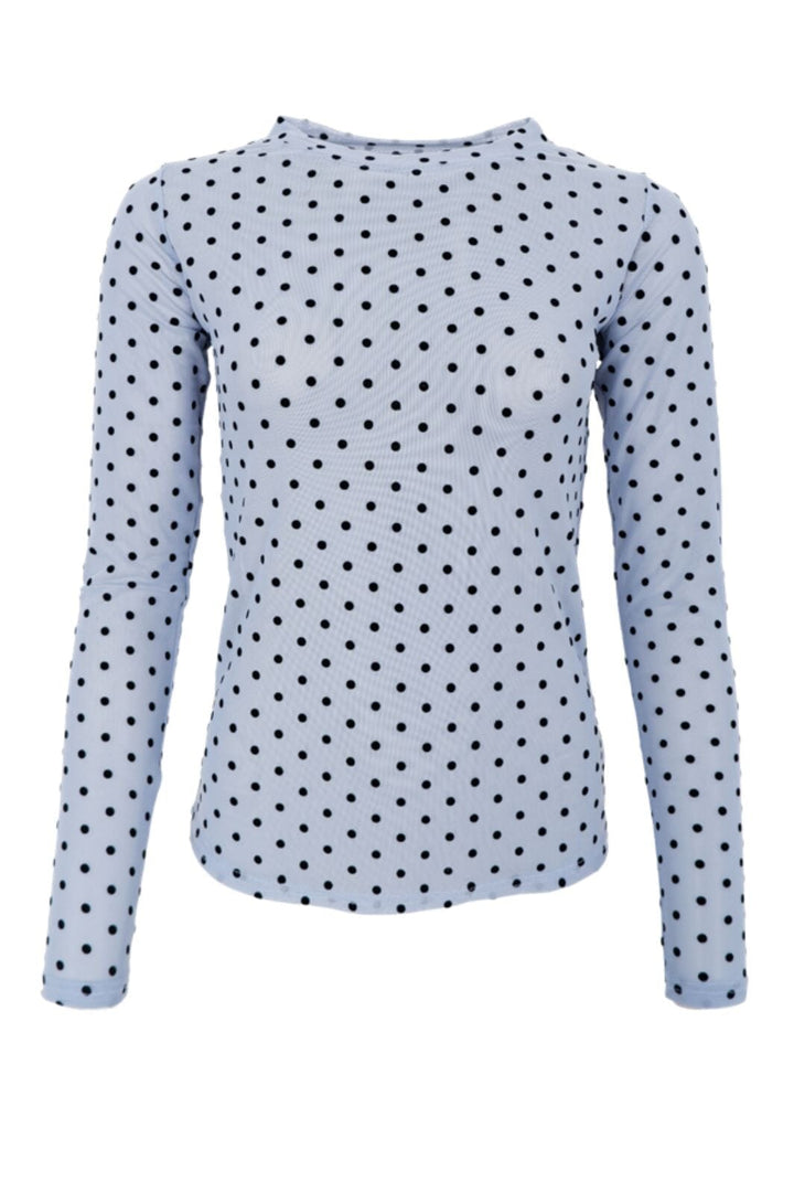 Black Colour - Bcjennie Dotted Mesh Blouse 40611 - Shirts - Jeans Blue Bluser 