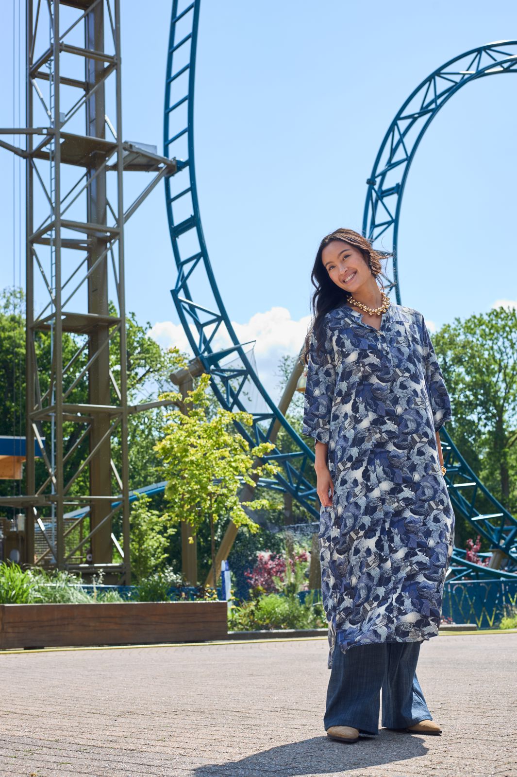 Black Colour - Bckenna Shirt Dress 40927 - Fall Blue