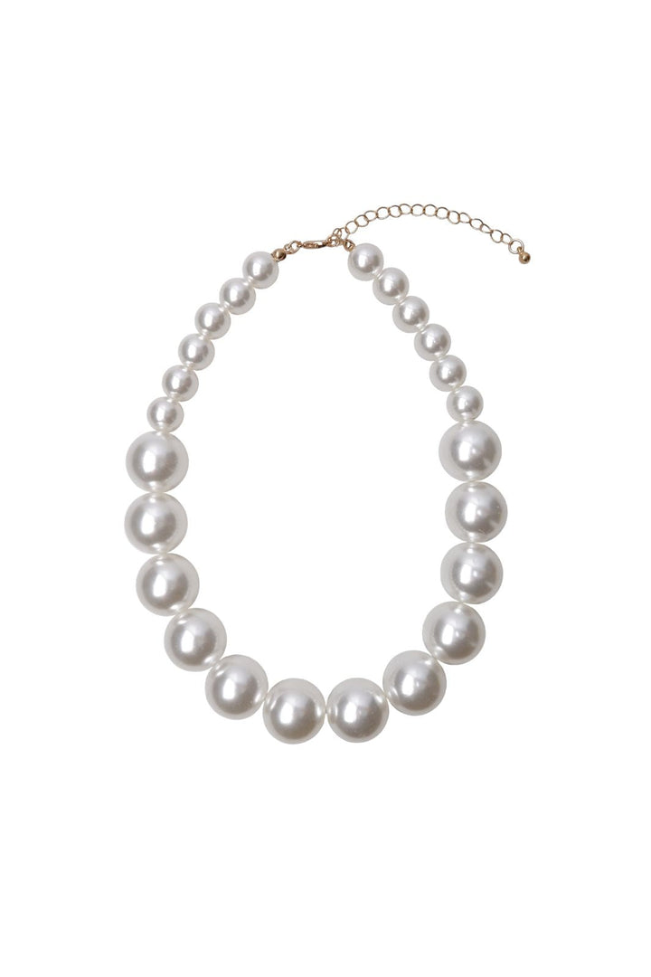 Black Colour - Bckitt Beaded Necklace 4586 - Off White