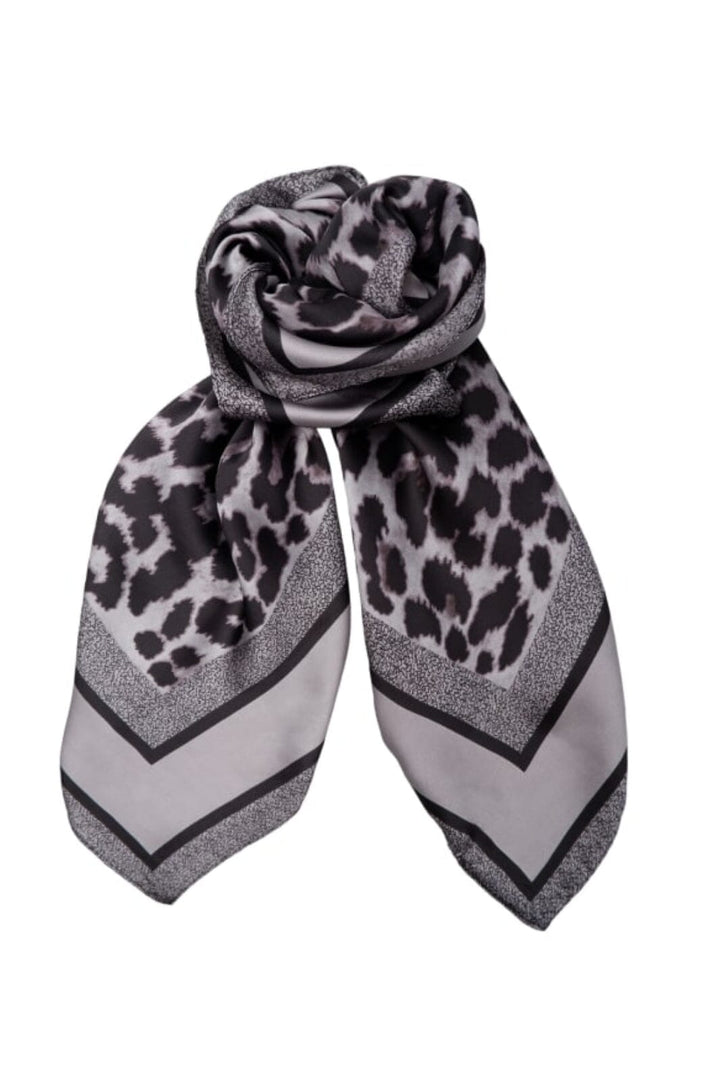 Black Colour - Bcleo Mini Scarf - Grey Leo