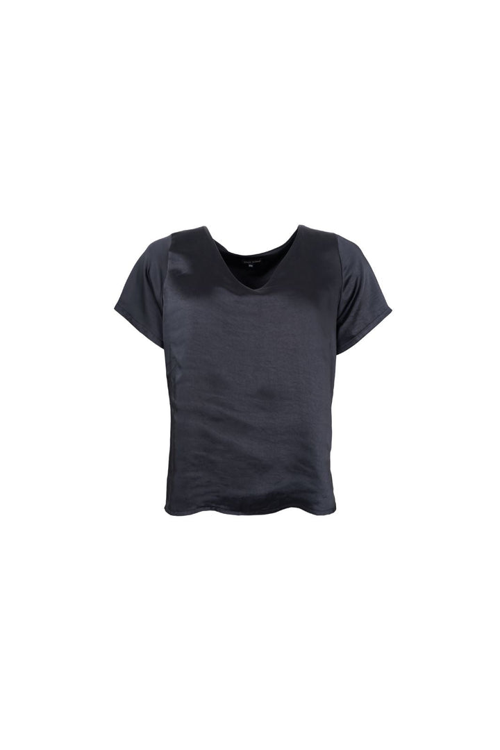Black Colour - Bclucinda V-Neck Ss Blouse 41299 - Black
