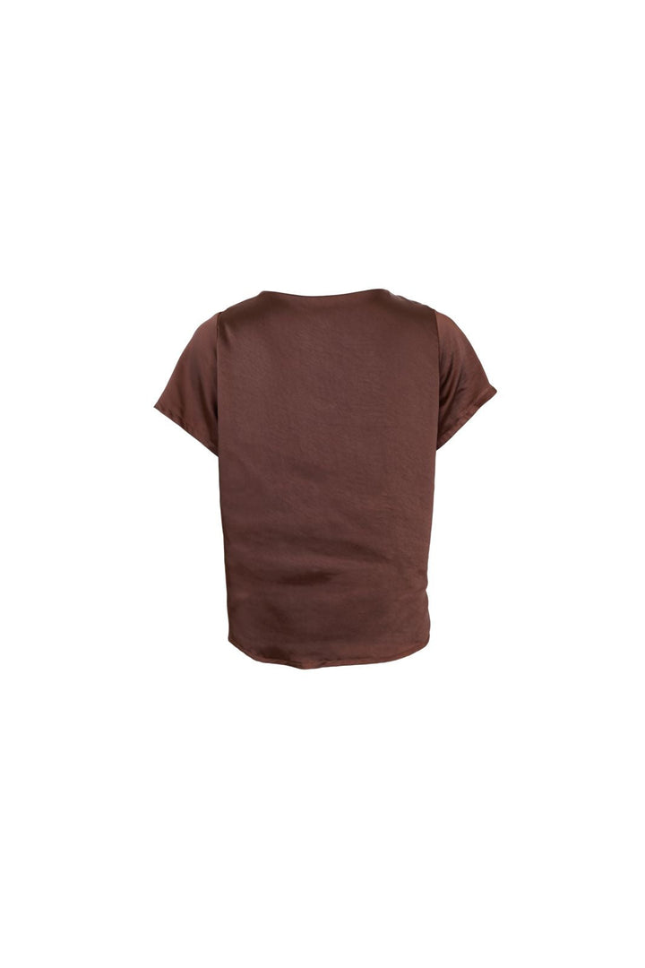 Black Colour - Bclucinda V-Neck Ss Blouse 41299 - Coffee