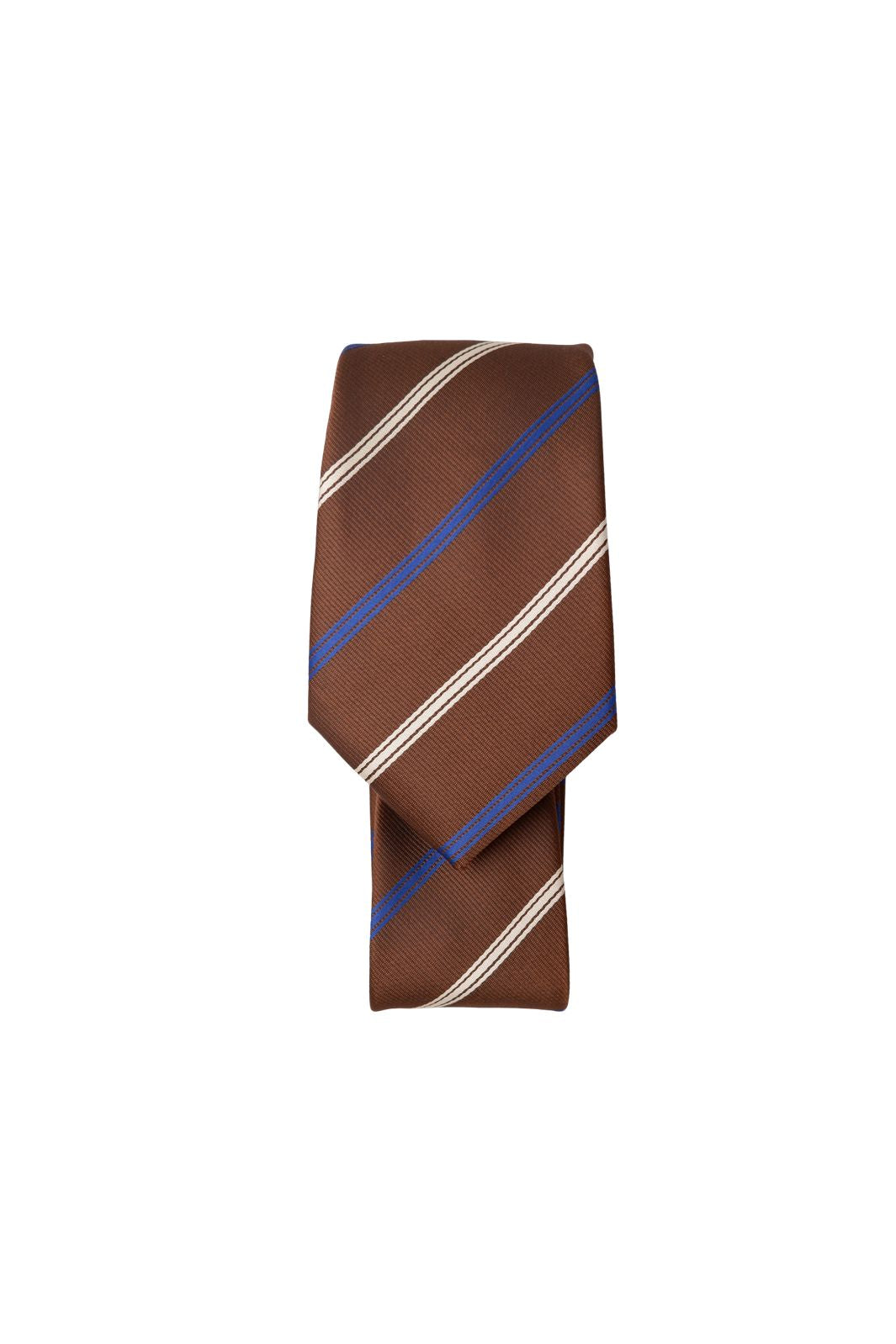 Black Colour - Bclulu Tie 208437 - Brown/Blue Stripe