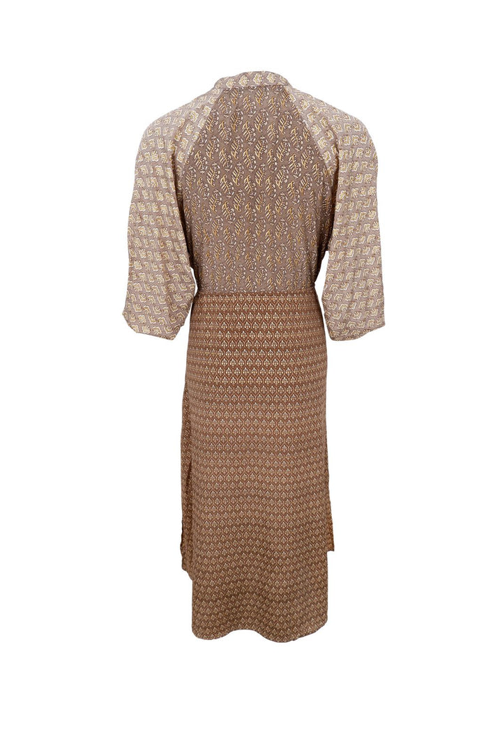 Black Colour - Bcluna Raglan Dress 39229 - Nougat Multi