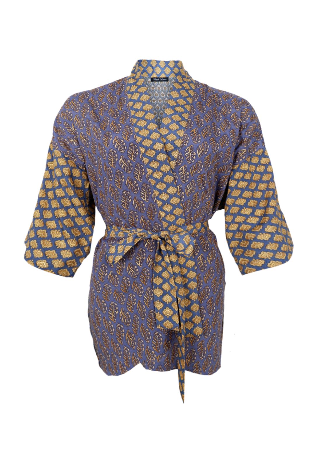 Black Colour - Bcluna Short Kimono 39149 - Blue Passion