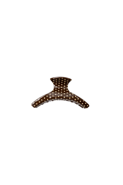 Black Colour - Bcmaze Hair Claw 6077 - Brown Dot