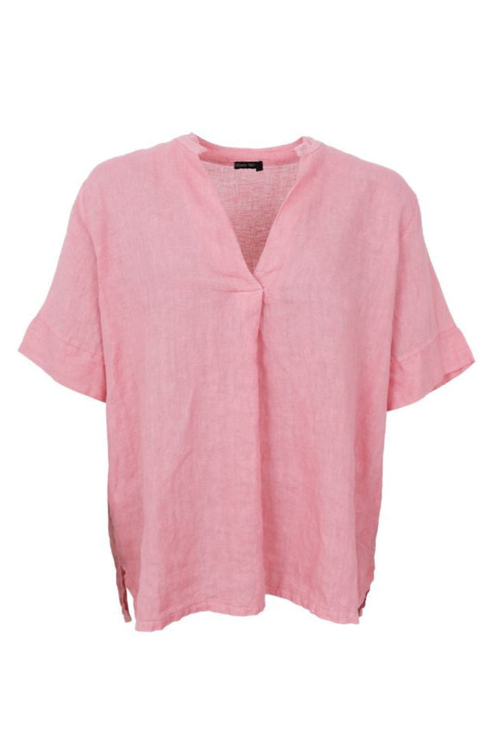 Black Colour - Bcmelina Ss Linen Blouse 40842 - Candy Rose