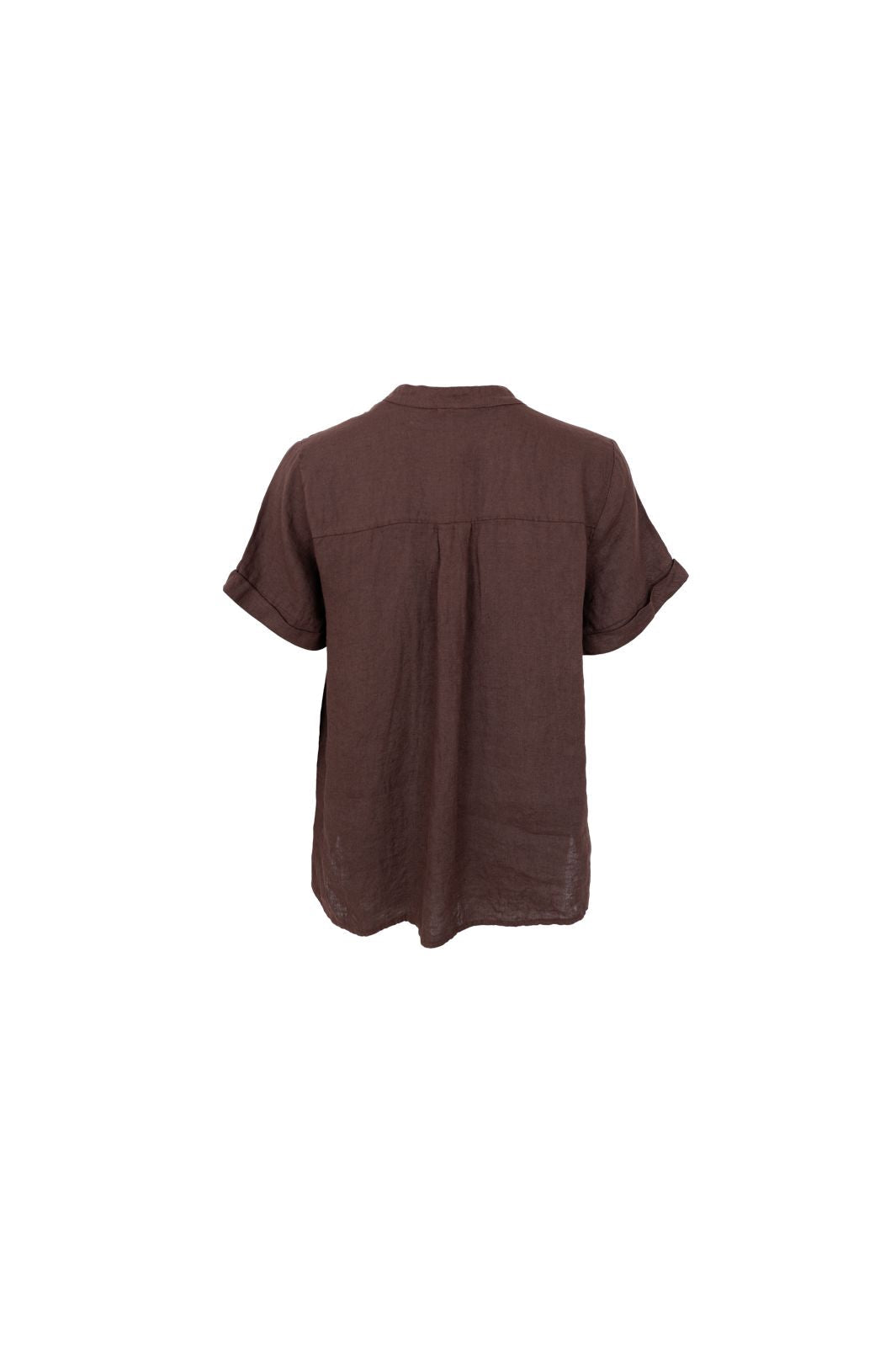 Black Colour - Bcmelina Ss Linen Shirt 41104 - Coffee