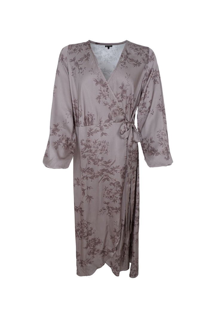 Black Colour - Bcnancy Ls Wrap Dress 41239 - Taupe