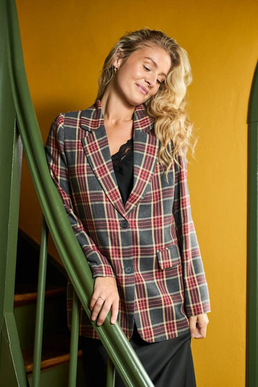 Black Colour - Bcnellie Blazer 41007 - Wine Kimono 