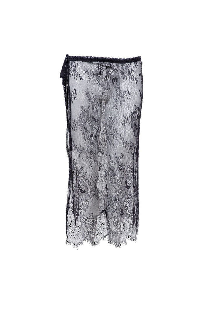 Black Colour - Bcorianna Lace Tie Skirt 208424 - Black