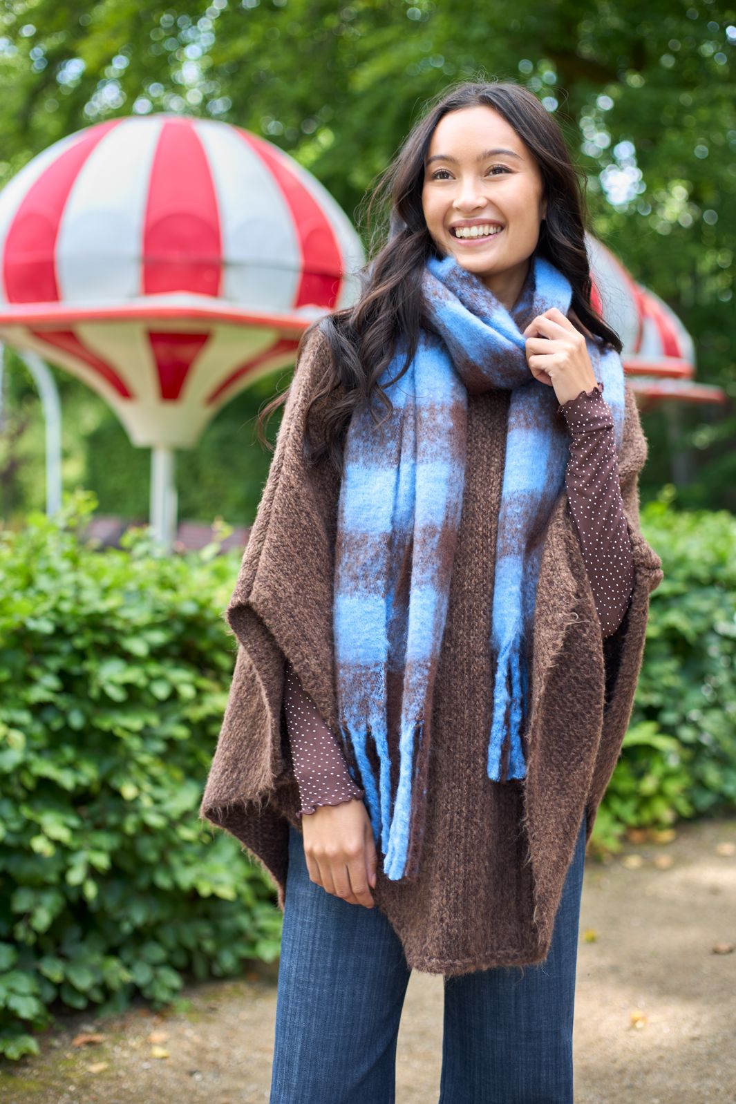 Black Colour - Bcpenny Poncho 1219 - Mocca