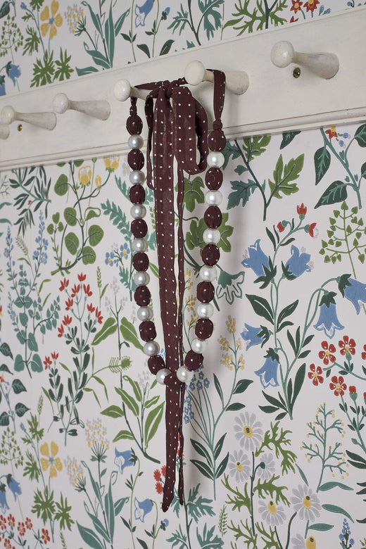 Black Colour - Bcposy Tied Necklace 4564 - Coffee Dot