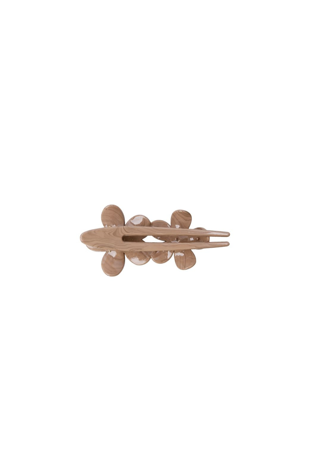 Black Colour - Bcrosella Flower Hair Clip 6074 - Latte