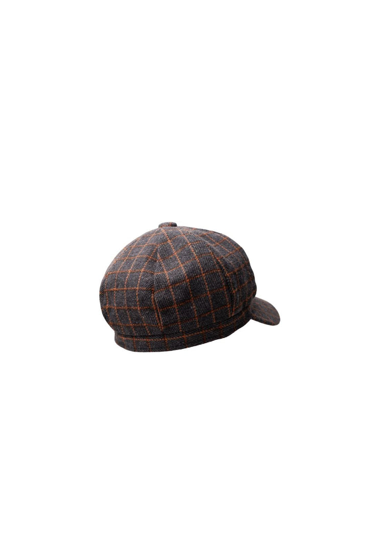 Black Colour - Bcrosina Checked Cap 8056 - Dk.Grey