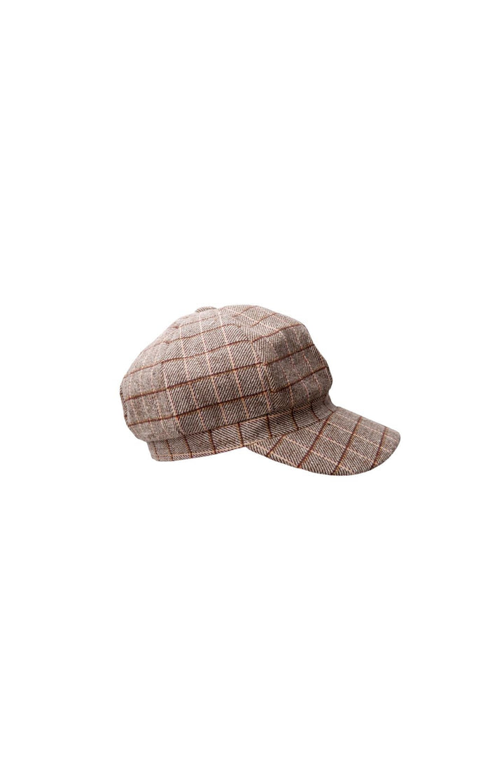 Black Colour - Bcrosina Checked Cap 8056 - Sand
