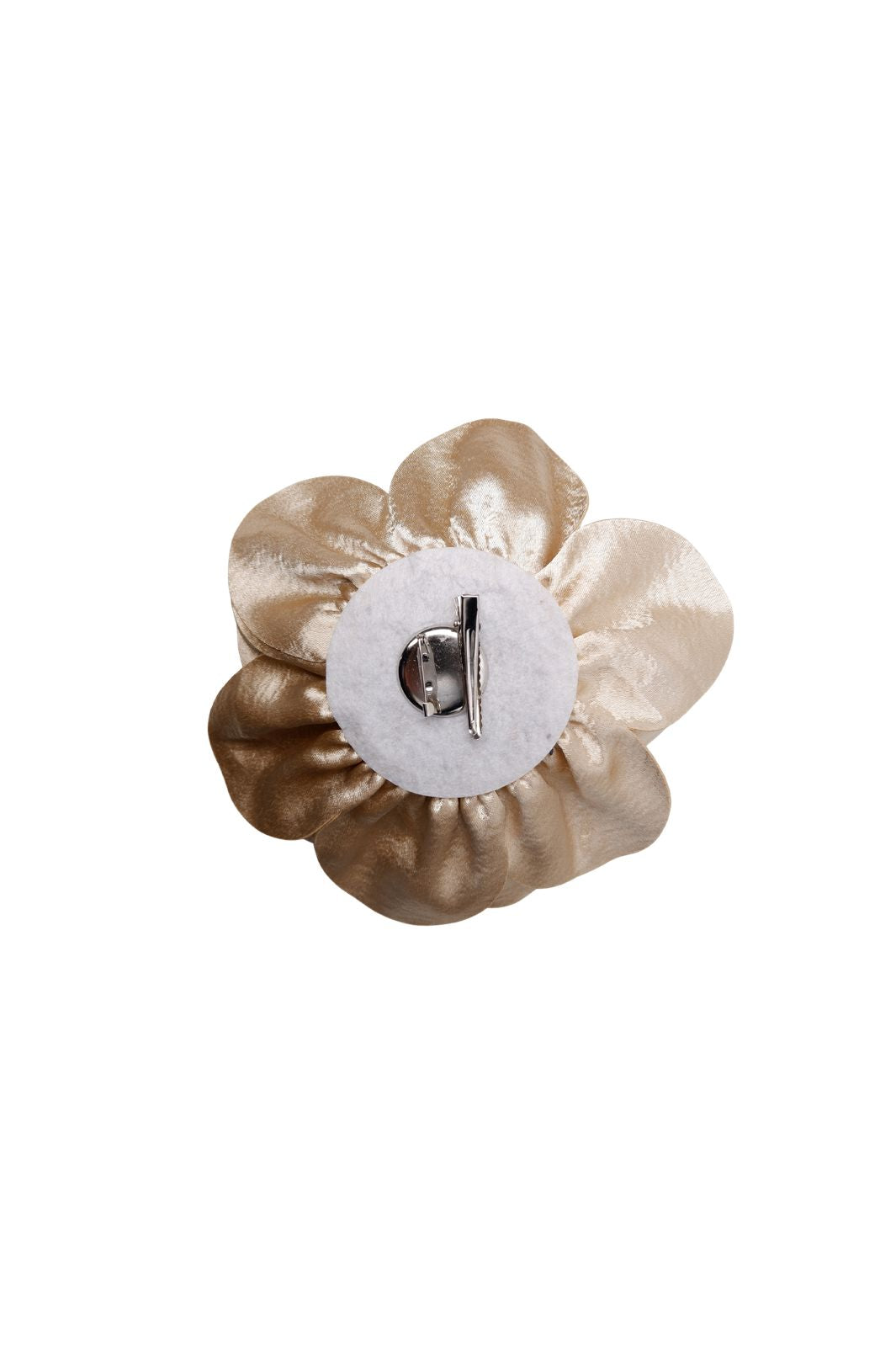 Black Colour - Bcsage Big Flower 2-In-1 Brooch 4486 - Golden