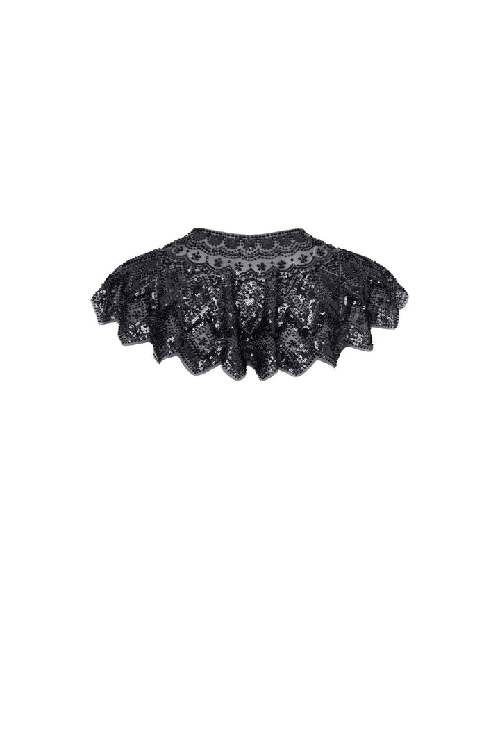 Black Colour - Bctilia Sequin Cape 4584 - Black