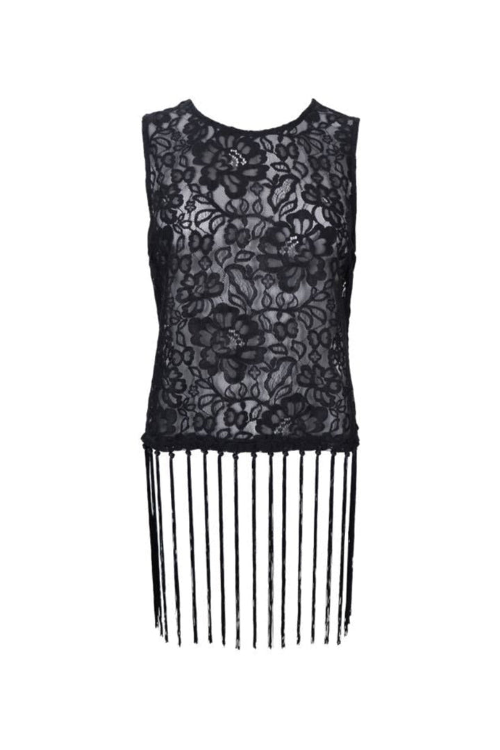 Black Colour - Bcvea Frill Top 41276 - Shirts - Black