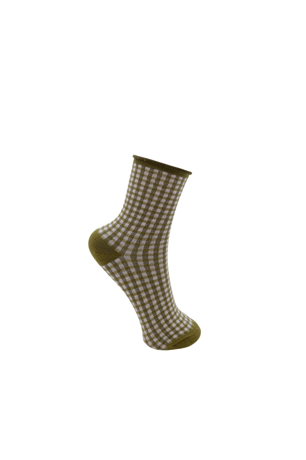 Black Colour - Bcyoki Sock 8572 - Dk. Lime