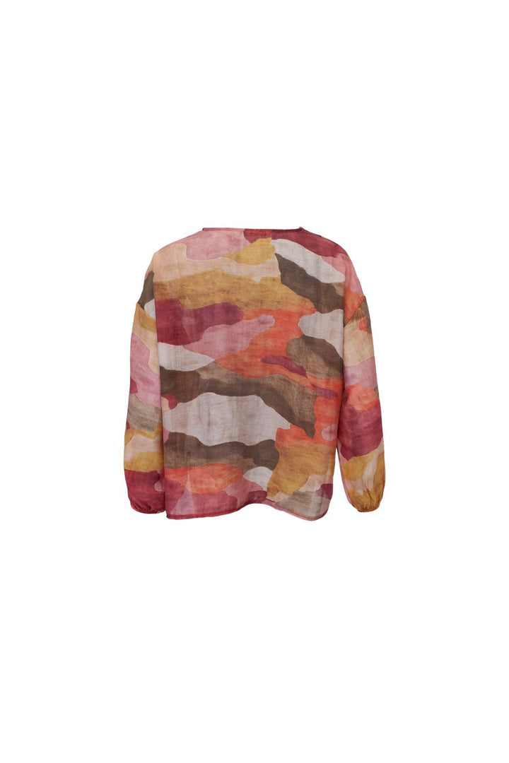 Black Colour - Bczella Sheer Blouse 41296 - Burnt Wine