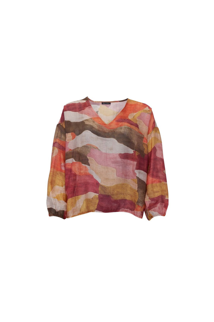 Black Colour - Bczella Sheer Blouse 41296 - Burnt Wine