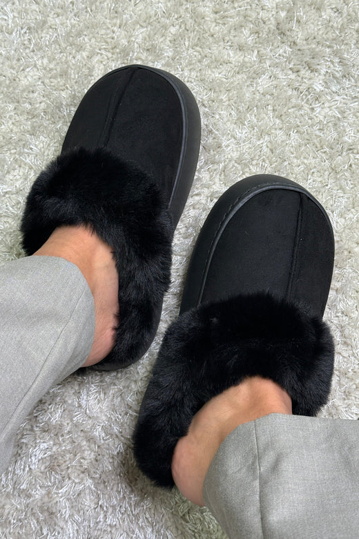 Bloom - Aida Slipper - Black Hjemmesko & sutsko 