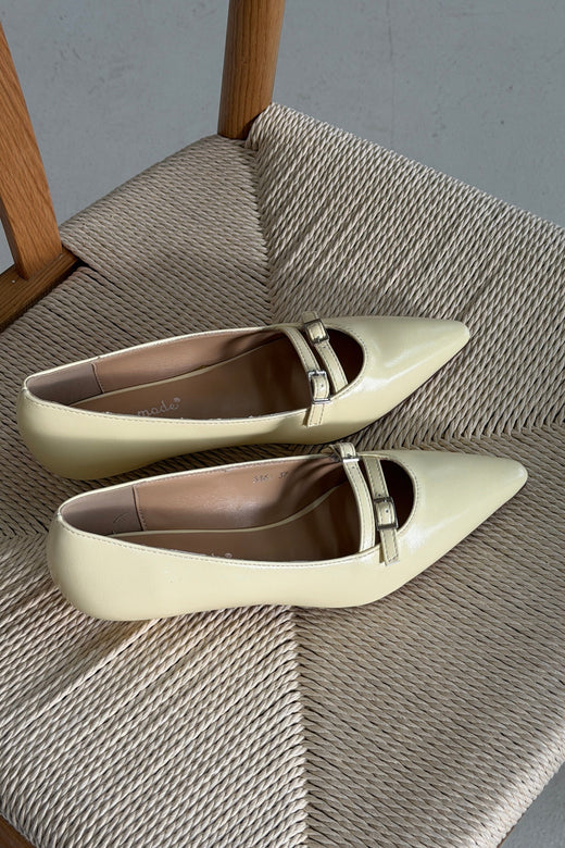 Bloom - Galanthus Ballet Flats - Light Yellow Ballerinaer 