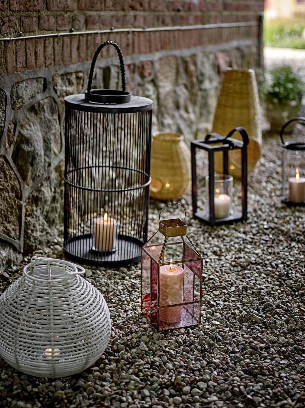 Bloomingville - Drew Lanterne, Rosa, Glas 82072736 - Rose