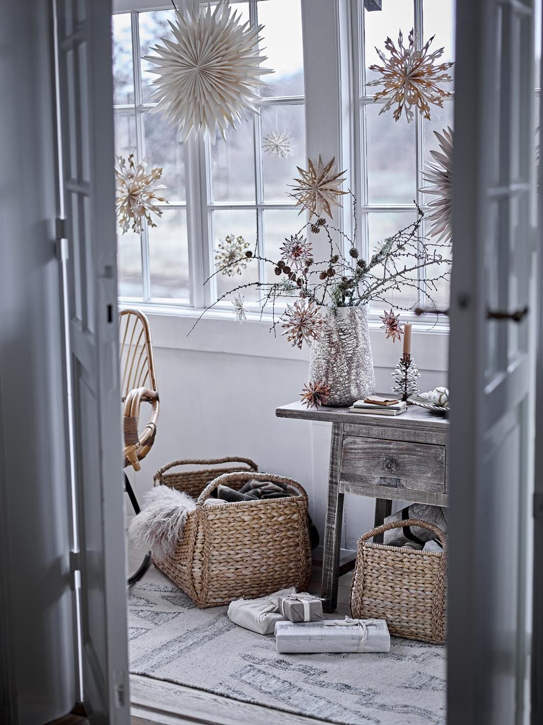 Bloomingville - Elijas Stjerne m/lys, Brun, FSC® Mix, Papir 82068560 - Brown