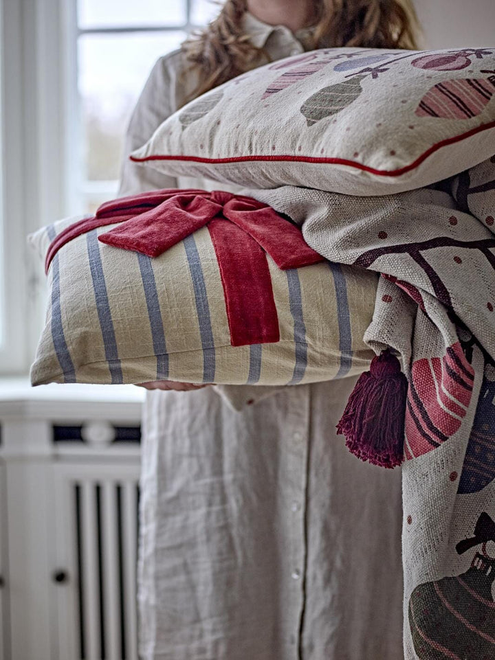 Bloomingville - Ornamentia Plaid, Rød, Genanvendt Bomuld 82063293 - Red