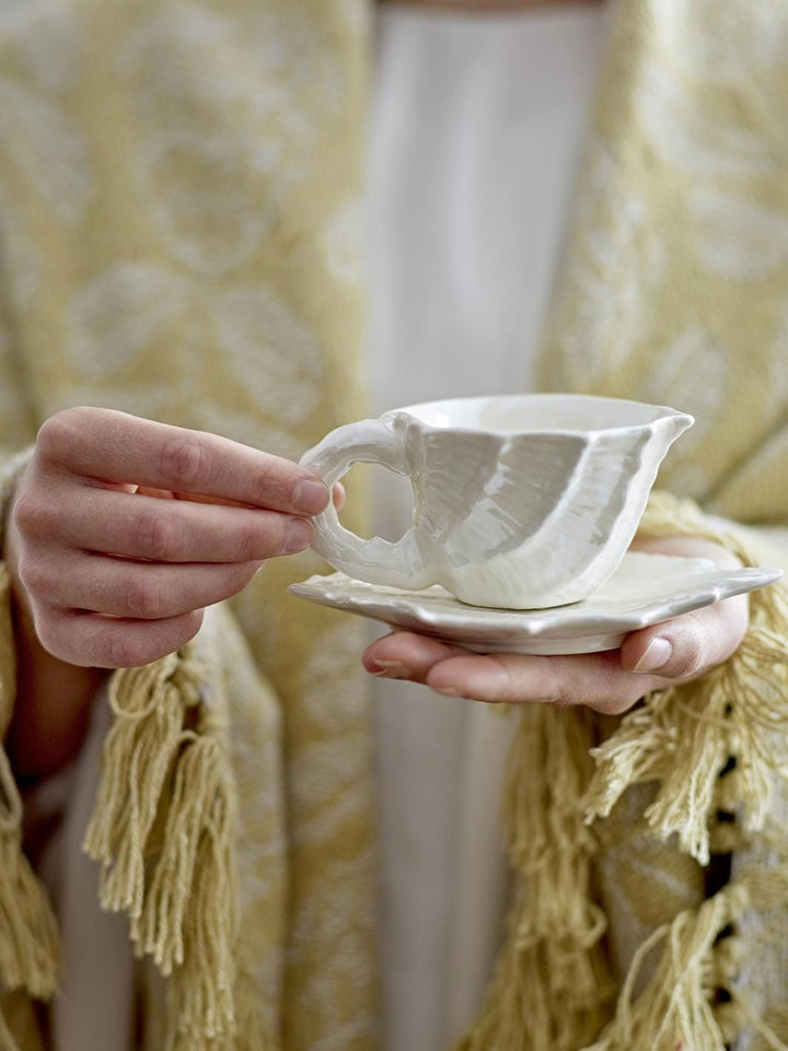 Bloomingville - Shellie Kop m/underkop, Hvid, Stentøj 82072685 - White