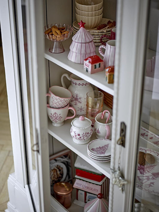 Bloomingville - Wonderland Flødekande & Sukkerskål, Rosa, Stentøj 82072937 - Rose