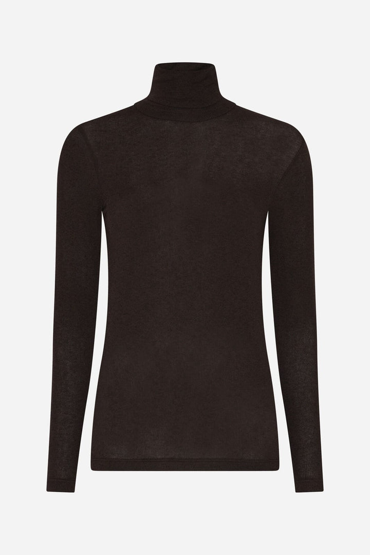 Bruuns Bazaar - Angelabb Roll Neck BBW1070N - Dark Brown